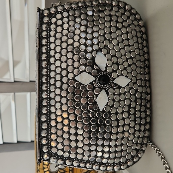 Cross Body- Brass,clay,stone purse - Picture 2 of 5